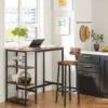 VASAGLE Bar Table With Sturdy Metal Frame, Easy Assembly, Industrial Design