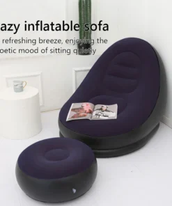 Inflatable Leisure Bean Bag Sofa Lazy Sofa Set Outdoor Foldable Recliner Bed Fluffy Seat Tatami Footstool Bedroom Chair