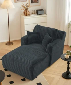 40" Boneless Couch Sofa Bed Oversized Accent Boneless Sleeper Sofa Chair Upholstered Comfy Reading Chair for Living Room Chaise