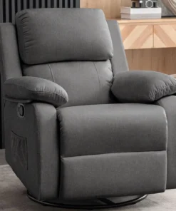 Recliner Chair, 360 Swivel Rocker Chair for Adults, Small Rocking, Upholstered Fabric Glider Recliner Nursery Chair , Nursery