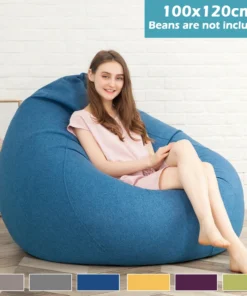 Lazy Sofas Cover Chairs Without Filler Adults Bean Bag Chair Couch Living Room Bedroom Home Tatami Lounger Seat